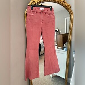 Pink Flared Jeans